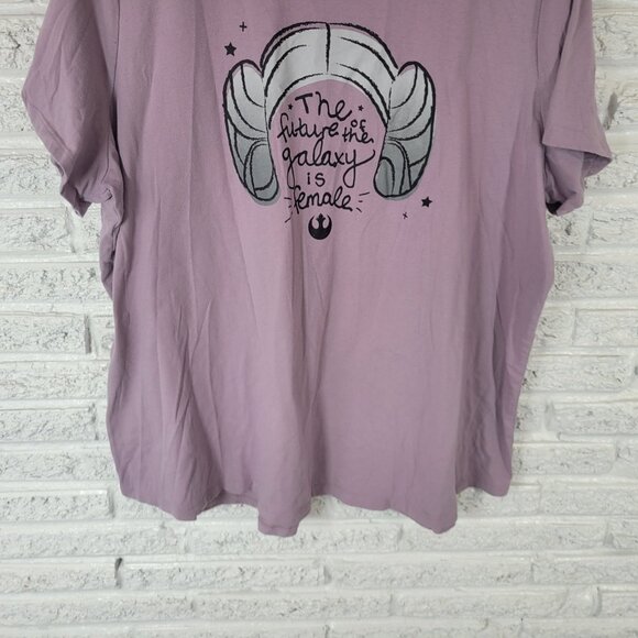 Marvel Womens Top 3X Plus Tee Leia Graphic Future of Galaxy is Female NOV178E - Picture 4 of 8